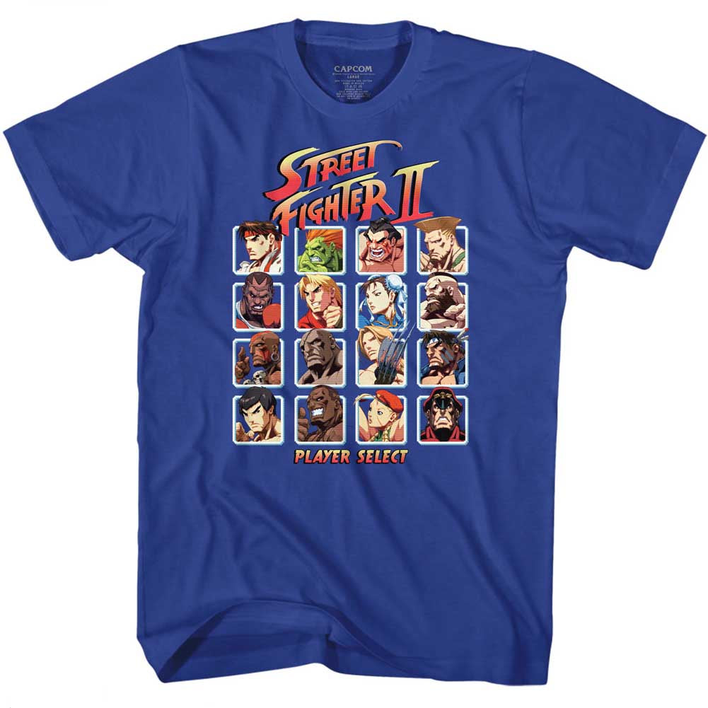 Street Fighter Mens S/S T-Shirt - Super Turbo Hd Select - Solid Royal Hoodie, Sweatshirt | CiraTrend.com