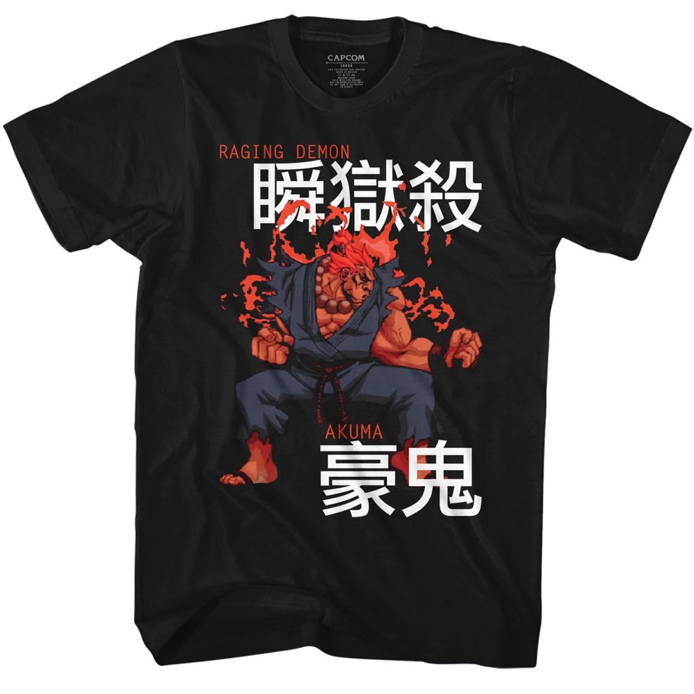 Street Fighter S S Akuma Solid Black Style001 T-Shirts, Hoodie, Sweatshirt
