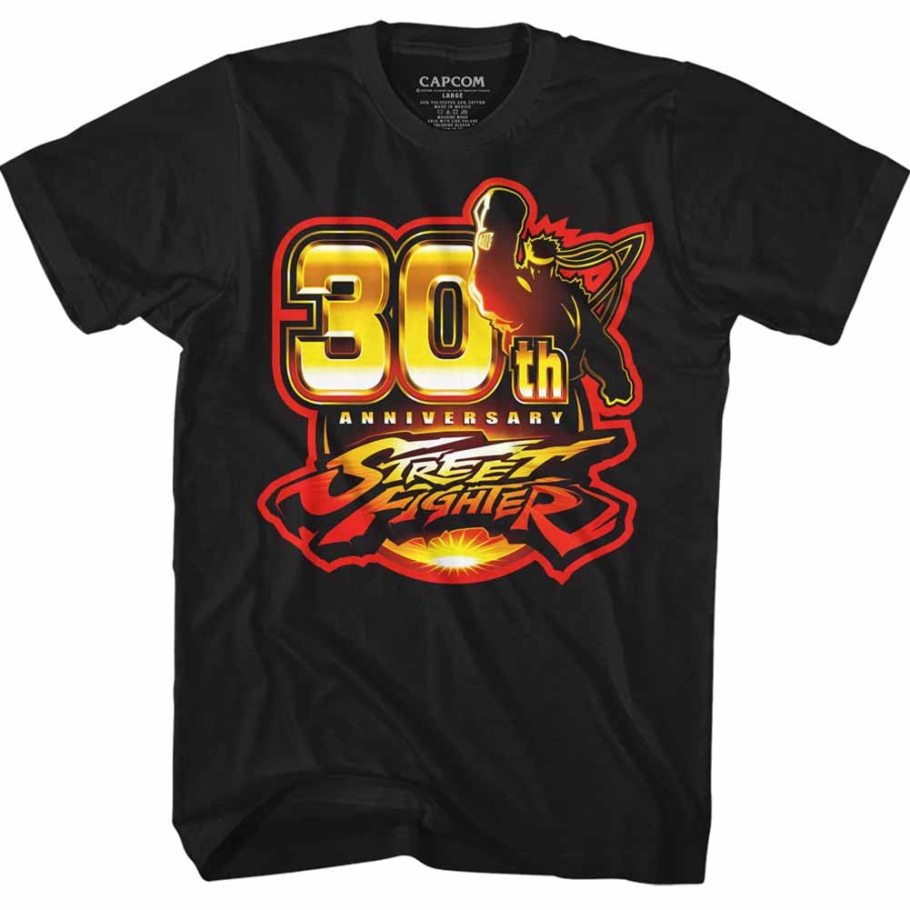 Street Fighter Mens S/S T-Shirt - Sf30 - Solid Black Hoodie, Sweatshirt | CiraTrend.com