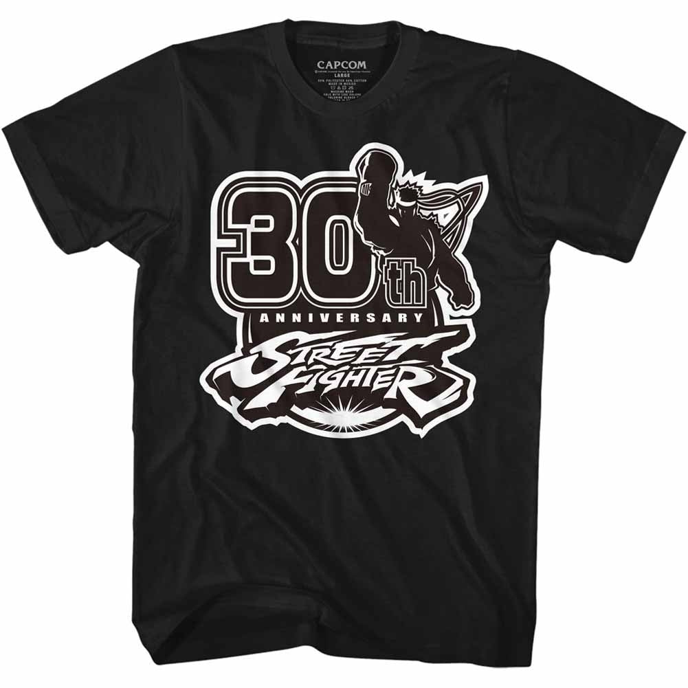 Street Fighter Mens S/S T-Shirt - Sf30Bw - Solid Black Hoodie, Sweatshirt | CiraTrend.com