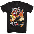 Street Fighter Mens S/S T-Shirt - Street Fire - Solid Black Hoodie, Sweatshirt | CiraTrend.com