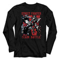 Street Fighter Mens L/S T-Shirt - Team Battle - Solid Black Hoodie, Sweatshirt | CiraTrend.com