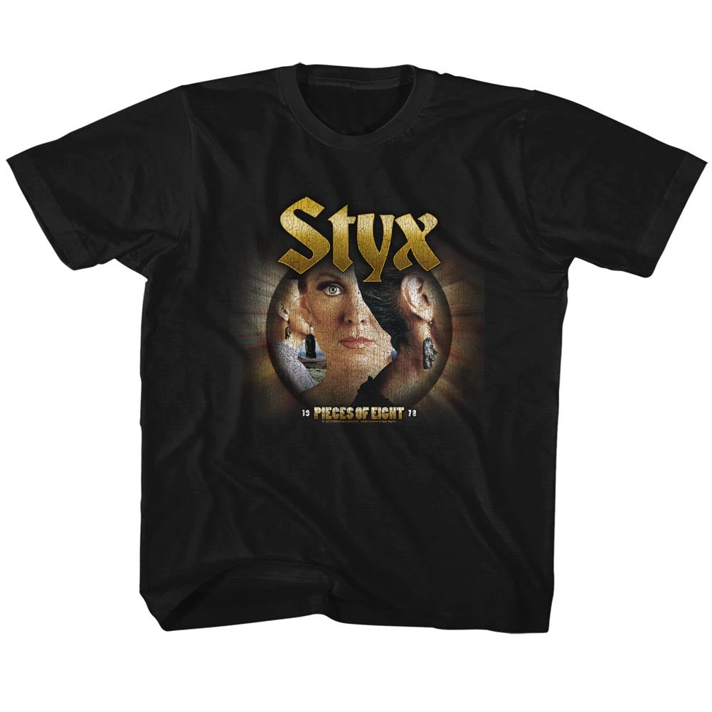 Styx Toddler S/S T-Shirt - Pieces Of Eight - Solid Black Hoodie, Sweatshirt | CiraTrend.com