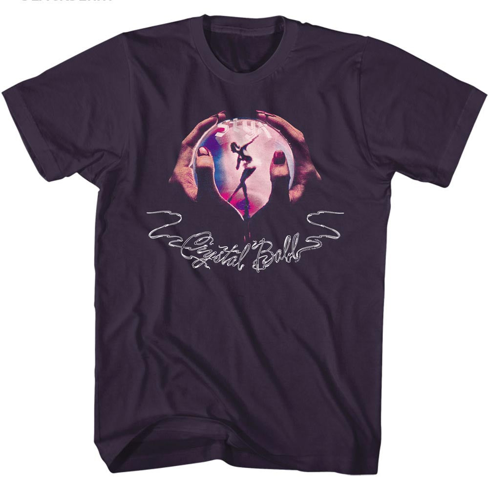 Styx Mens S/S T-Shirt - Crystal Ball - Heather Blackberry Heather Hoodie, Sweatshirt | CiraTrend.com