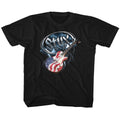 Styx Toddler S/S T-Shirt - Flag Guitar - Solid Black Hoodie, Sweatshirt | CiraTrend.com