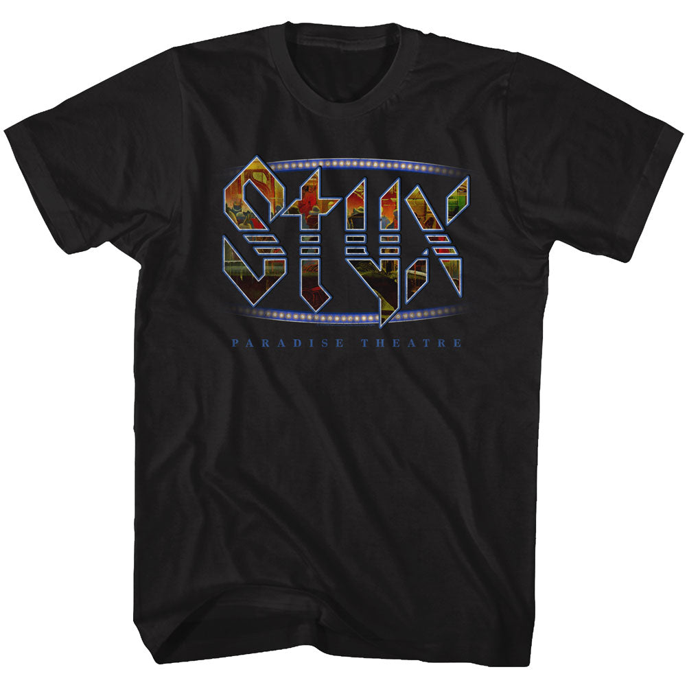 Styx Mens S/S T-Shirt - Paradise Theatre - Solid Black Hoodie, Sweatshirt | CiraTrend.com