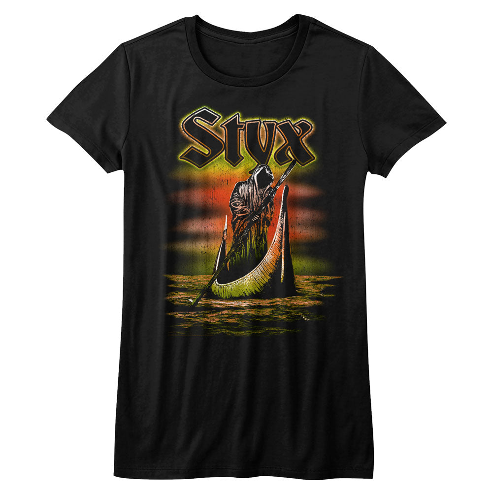Styx Girls Juniors S/S T-Shirt - Ferryman - Solid Black Hoodie, Sweatshirt | CiraTrend.com
