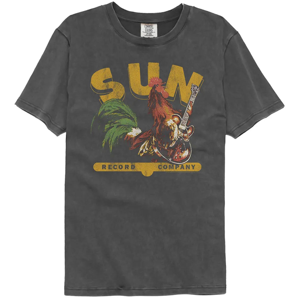 Sun Records Rooster With Guitar Washed Comfort Colors Official T-Shirt Hoodie, Sweatshirt | CiraTrend.com