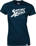 ten/o - 'Support Your Locals Logo' Women's T-Shirt - Navy Hoodie, Sweatshirt | CiraTrend.com