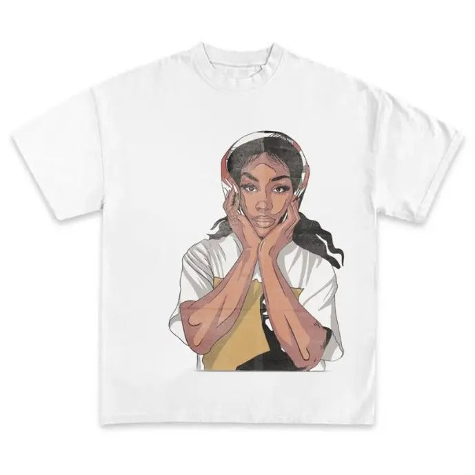 SZA Face Vibrant Graphic T-Shirt Hoodie, Sweatshirt | CiraTrend.com