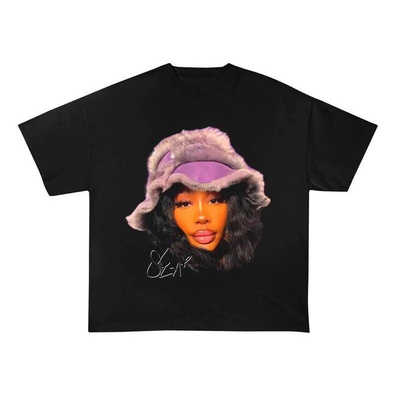 SZA SOS Tour Graphic Vintage Y2K Tee Shirt - Purple Butterfly Design Unisex Top Tee Hoodie, Sweatshirt | CiraTrend.com