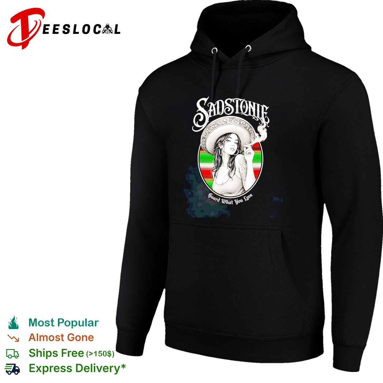 Sadstonie guard what you love sombrero smoking girl shirt
