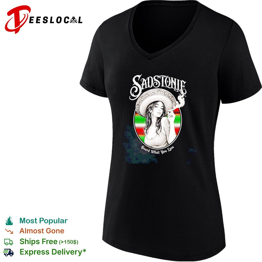 Sadstonie guard what you love sombrero smoking girl shirt