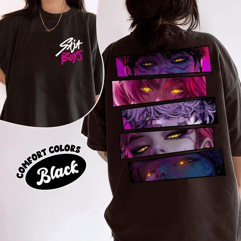 Saja Boys 2 Slide Comfort Shirt, Saja Boys Boy Band Shirt, Kpop Demon Inspired Movie Shirt, Demon Hunters Merch, Kpop...