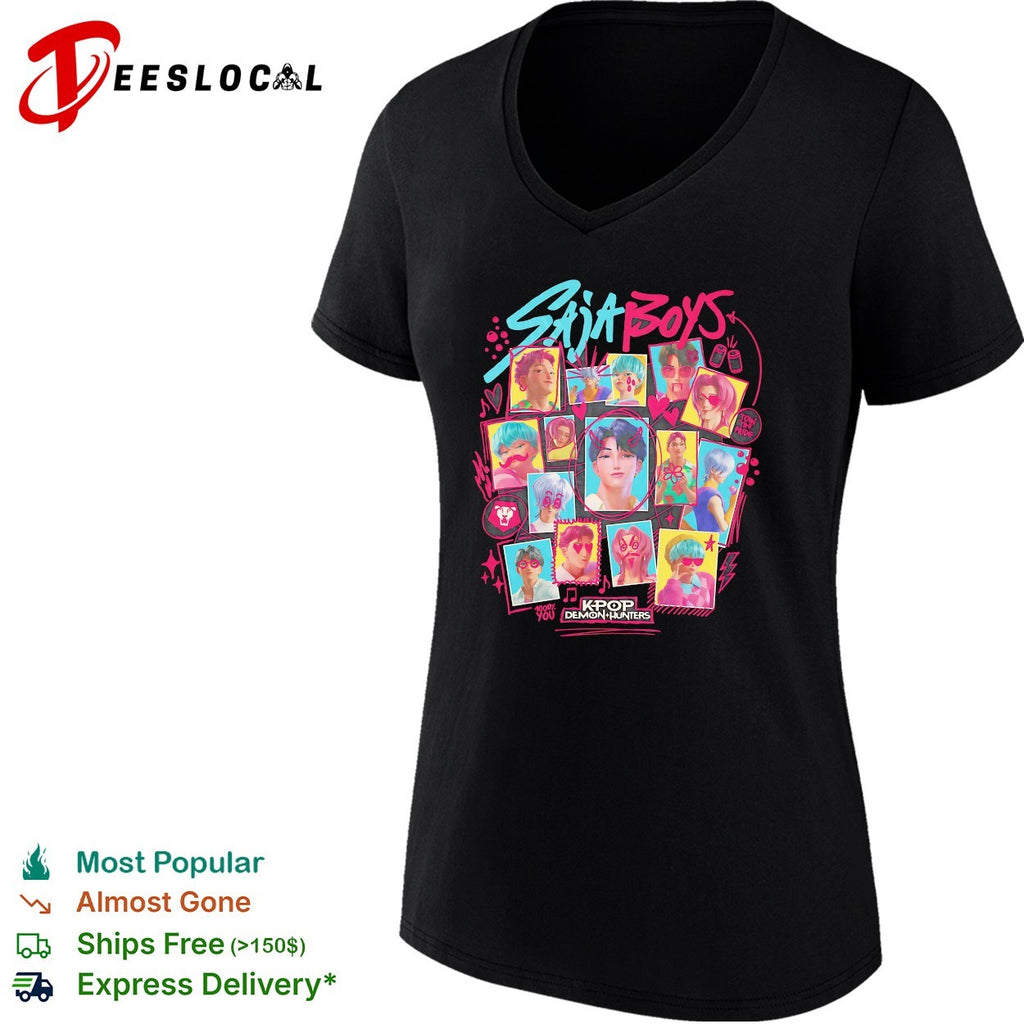 Saja Boys K pop demon hunters collage shirt