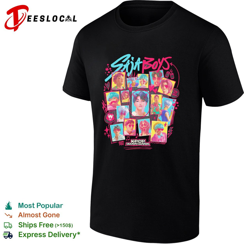 Saja Boys K pop demon hunters collage shirt