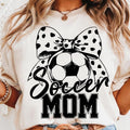 [Sale To 45% Off] Soccer Mom TShirt, Polka Dot Bow, Soccer Ball T-Shirt, Sports Mom T-Shirt, Cricut Cut File Soccer Mom...