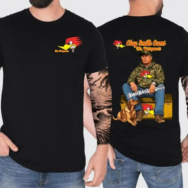 [Sale Up To 60%] Clay Smith Cams Mr. Horsepower Trump Camo Unisex 2 Sides T-Shirt, Clay Smith Cams Trump Tee, Trump...