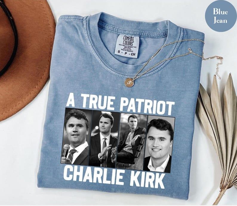 [Sale up to 30%] Comfort Colors Charlie Kirk Shirt: Memorial Activist Shirt, Activist Attack Tee, Rest In Peace for Him,...