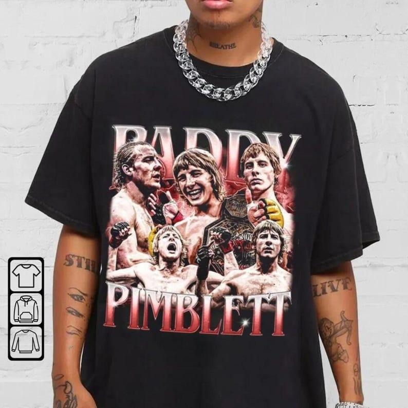 [Sale up to 50%] Retro Paddy Pimblett T-Shirt, Streetwear, 90s Bootleg T-Shirt, Gift For Dad, Funny Boxing Tee Hoodie,...
