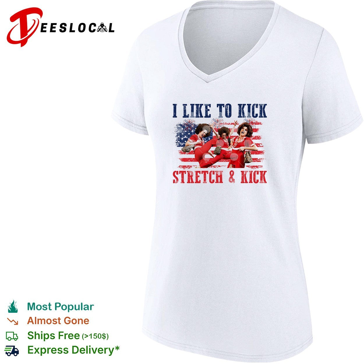 Sally O’malley I Like To Kick Stretch And Kick 4th Of July shirt