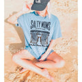 Salty Moms Beach Club T shirt  | Blue Jean comfort colors t shirt | Summer Beach T shirt Hoodie, Sweatshirt | CiraTrend.com