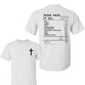 Salvation Jesus Paid It All 2 Sided Shirt, Christian Receipt Crewneck Short Sleeve, Jesus Merch Faith Based Shirt, Gift...