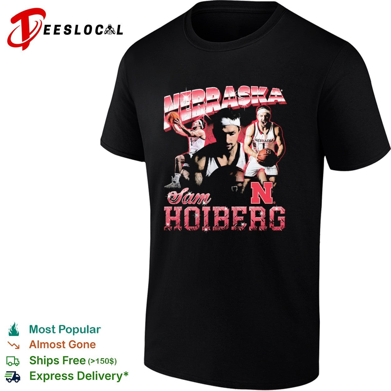 Sam Hoiberg Nebraska Cornhuskers Basketball NCAA Player Sam Hoiberg Shirt