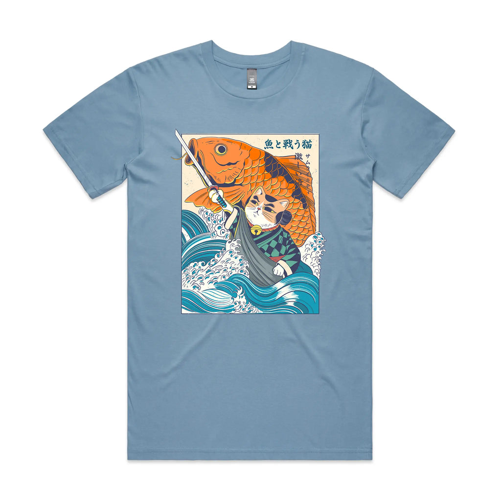 Samurai Cat And Koi Fish Tee Hoodie, Sweatshirt | CiraTrend.com (Image 3)