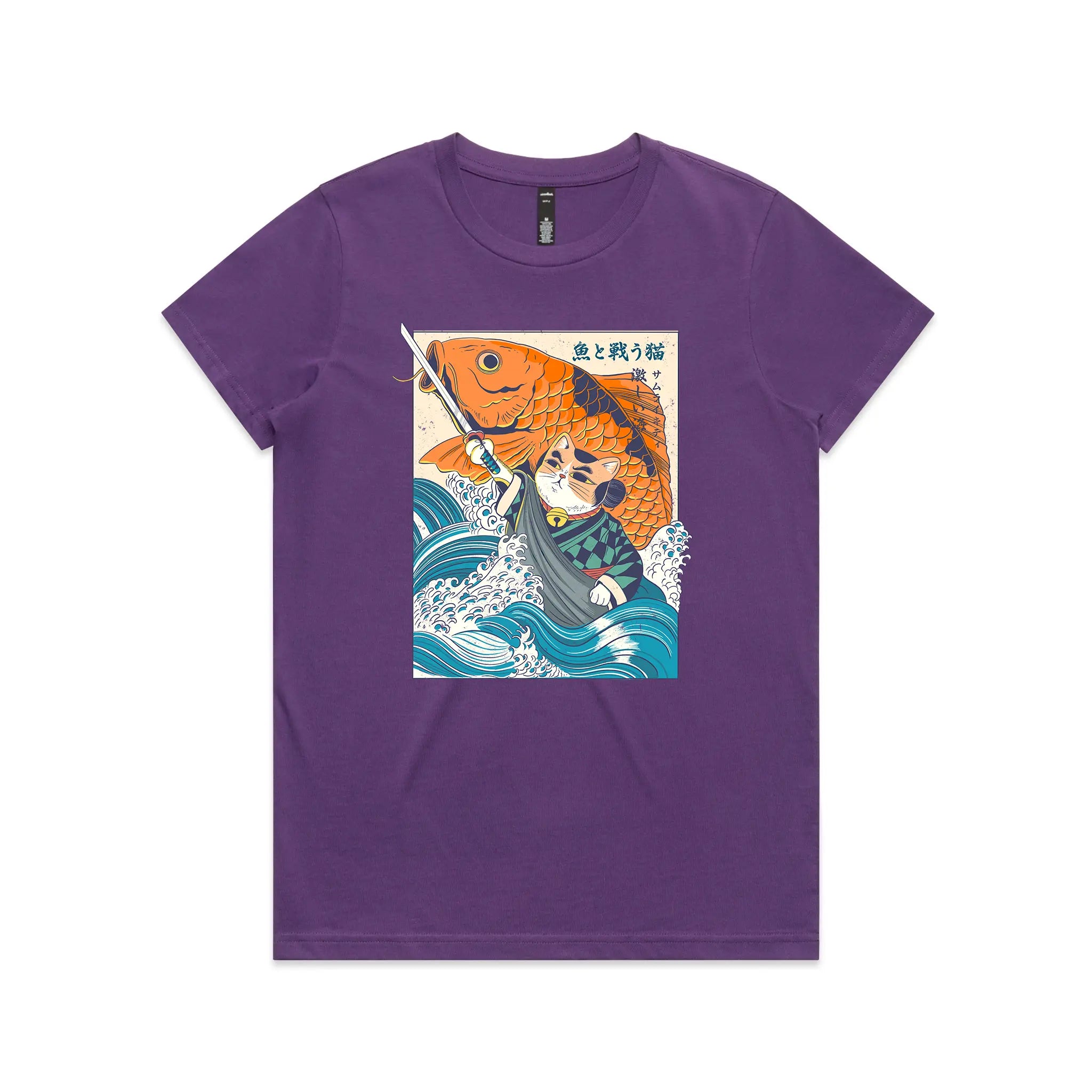 Samurai Cat And Koi Fish Tee Hoodie, Sweatshirt | CiraTrend.com (Image 5)