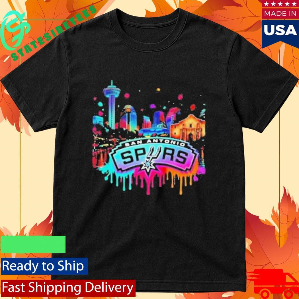 San Antonio Basketball Neon City Skyline Colorful Shirt