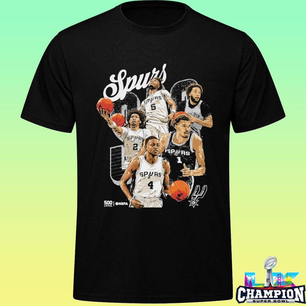 San Antonio Spurs 2026 Playoffs Starting 5 Shirt