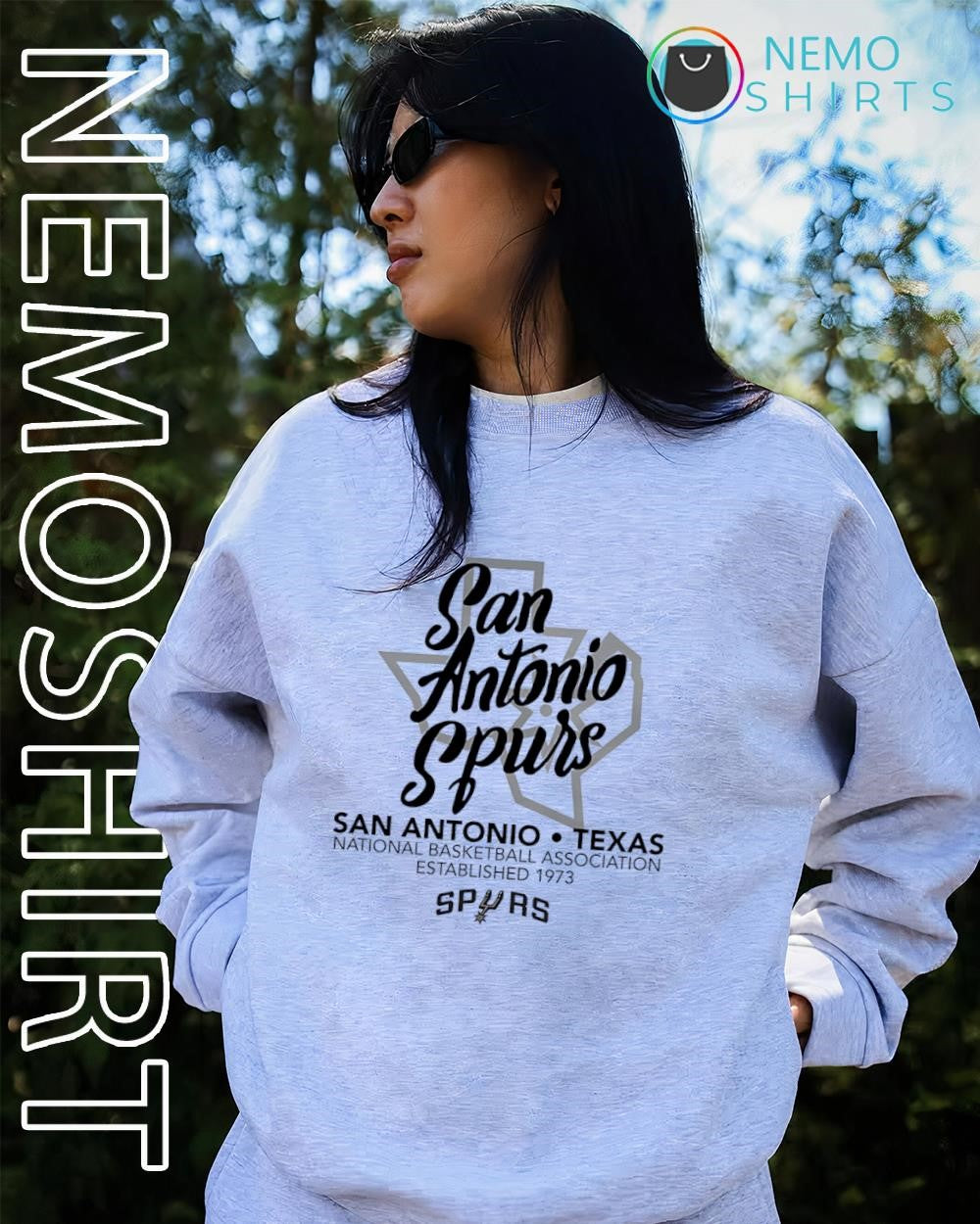 San Antonio Spurs Texas national basketball association established 1973 shirt