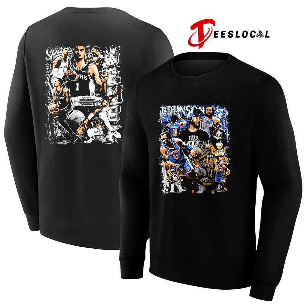 San Antonio Spurs Victor Wembanyama all pose graphic shirt