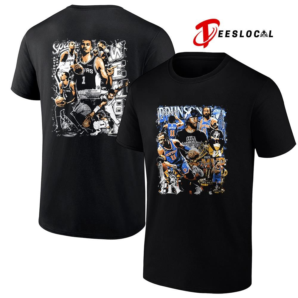 San Antonio Spurs Victor Wembanyama all pose graphic shirt