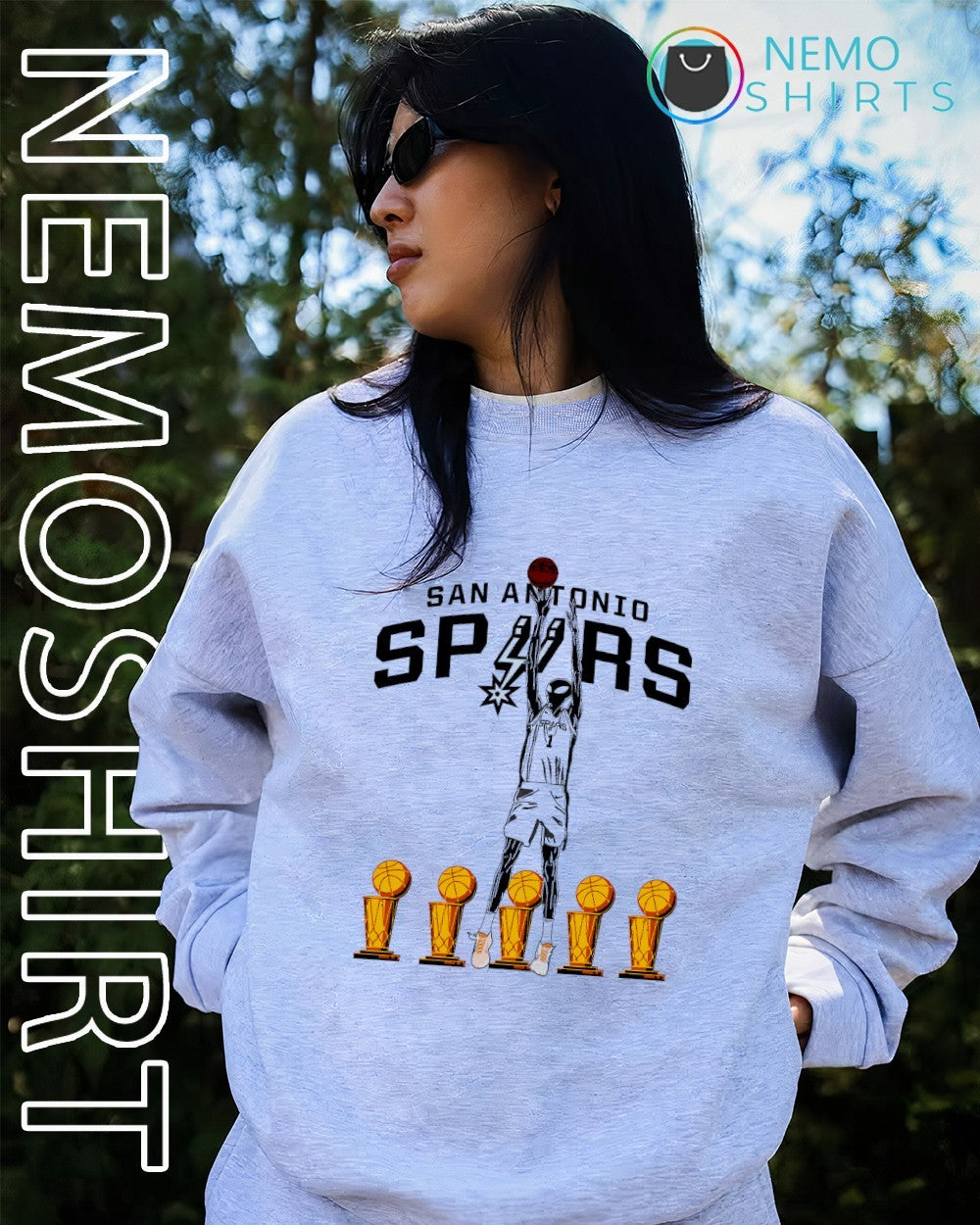 San Antonio Spurs five NBA championship shirt