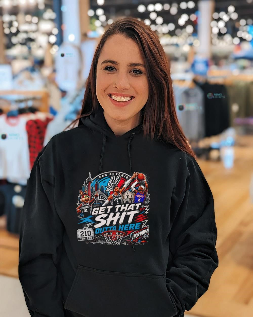 San Antonio Spurs player Wemby get that shit outta here the 210 shirt