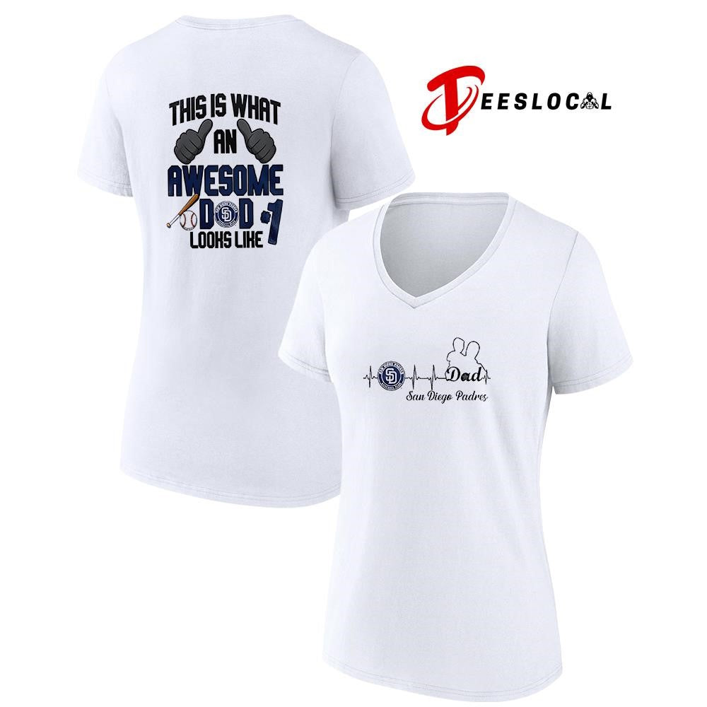 San Diego Padres Father Day this is what an awesome dad looks like shirt