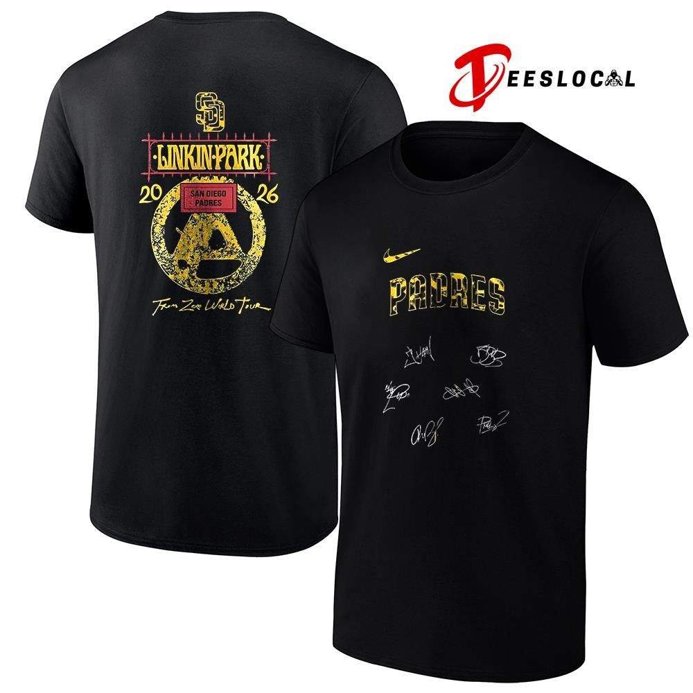 San Diego Padres x Linkin Park From Zero World tour signatures shirt