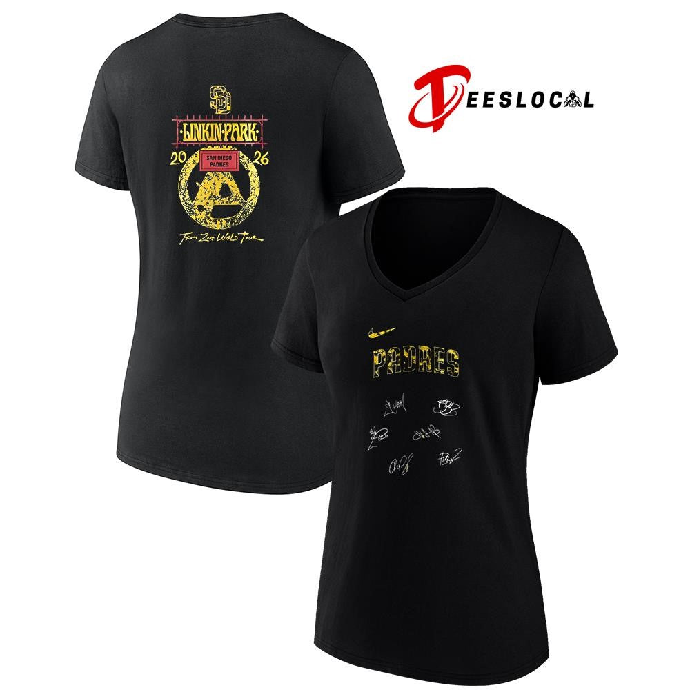 San Diego Padres x Linkin Park From Zero World tour signatures shirt
