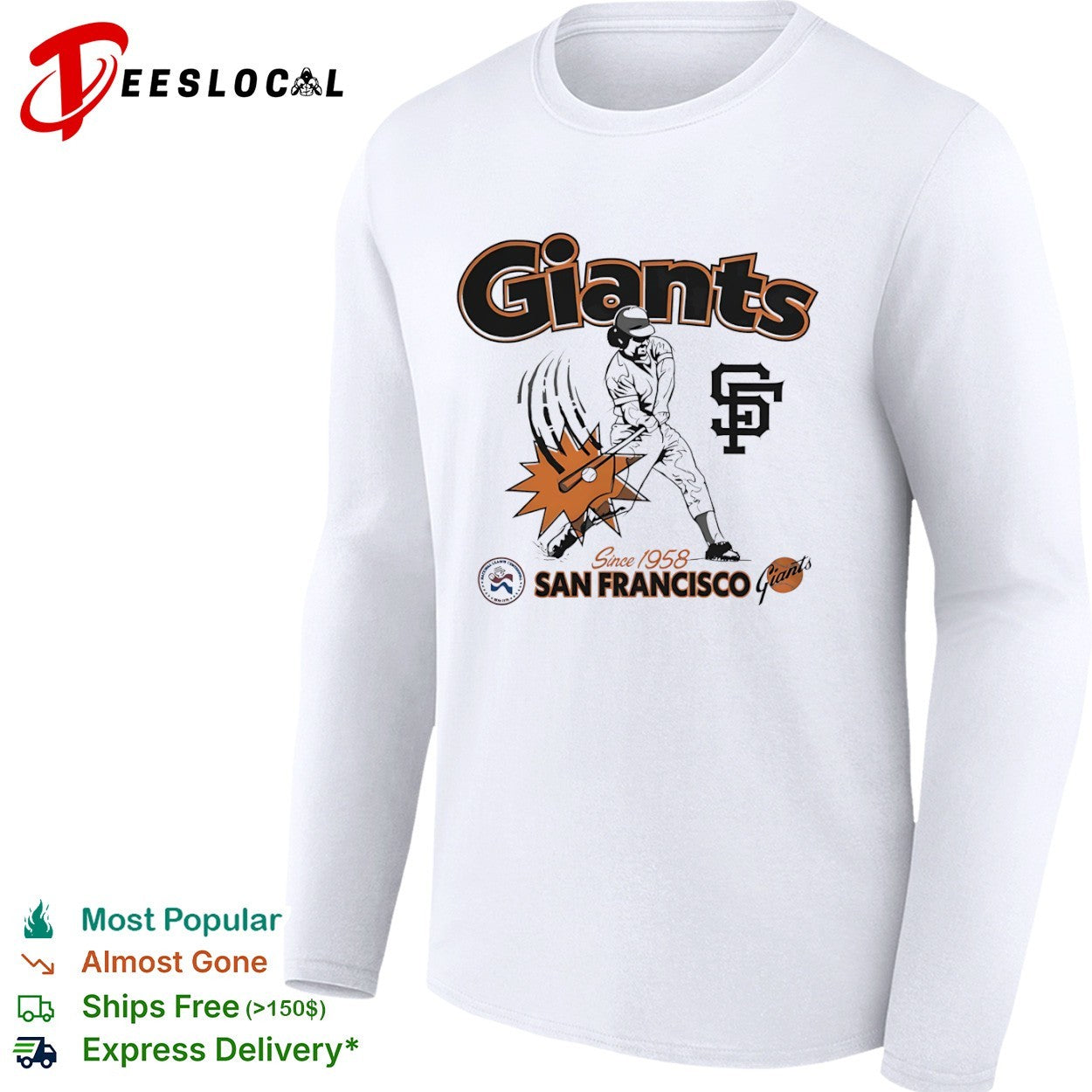 San Francisco Giants Since 1958 National League Centennial Baseball shirt
