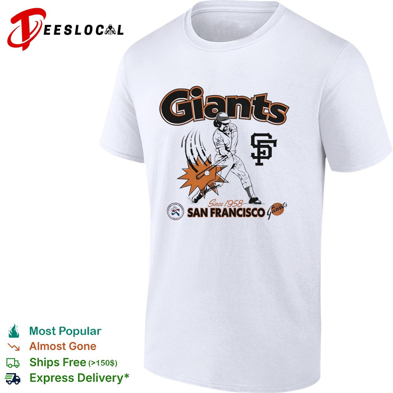 San Francisco Giants Since 1958 National League Centennial Baseball shirt