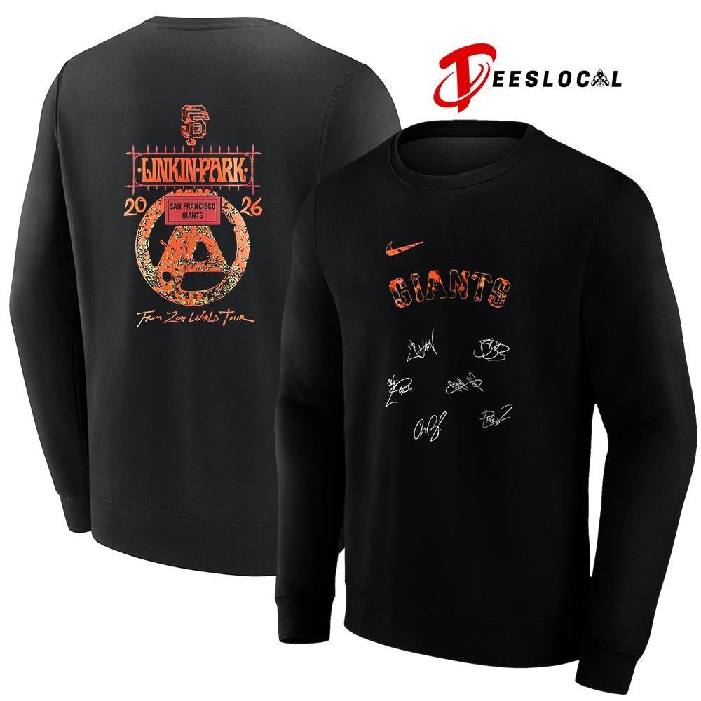 San Francisco Giants x Linkin Park From Zero World tour signatures shirt