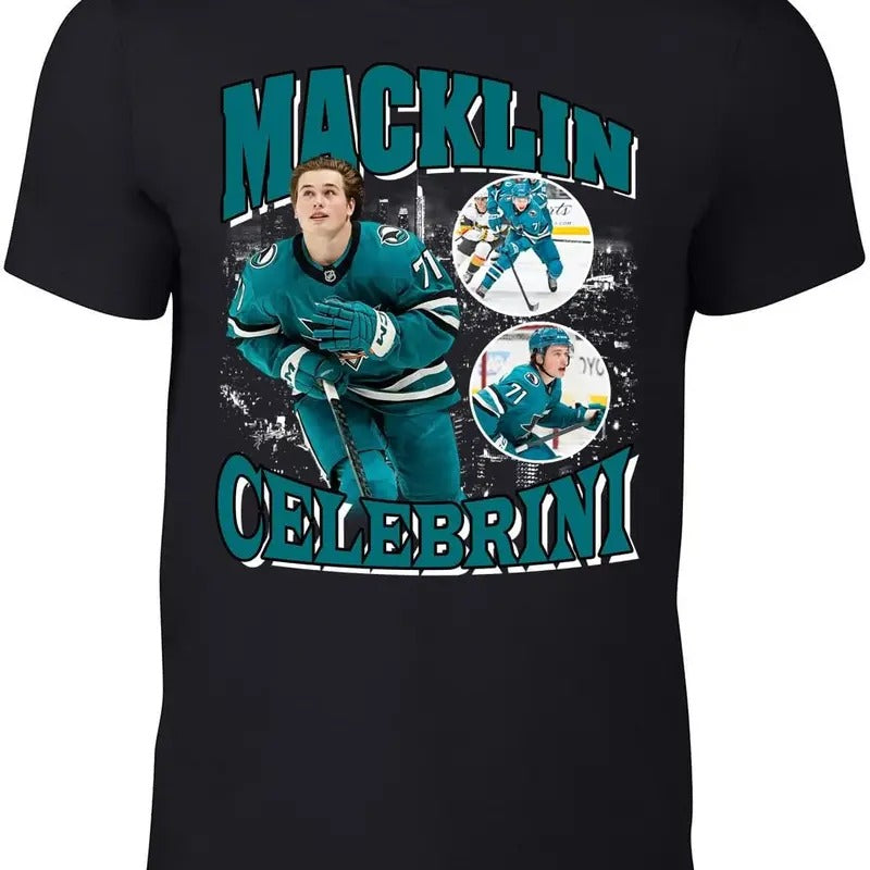 San Jose Macklin Celebrini Bootleg Style T-Shirt Hoodie, Sweatshirt | CiraTrend.com