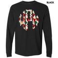 Santa Bow Theme Monogram Long Sleeve Comfort Colors T-Shirt 'NLB' Hoodie, Sweatshirt | CiraTrend.com