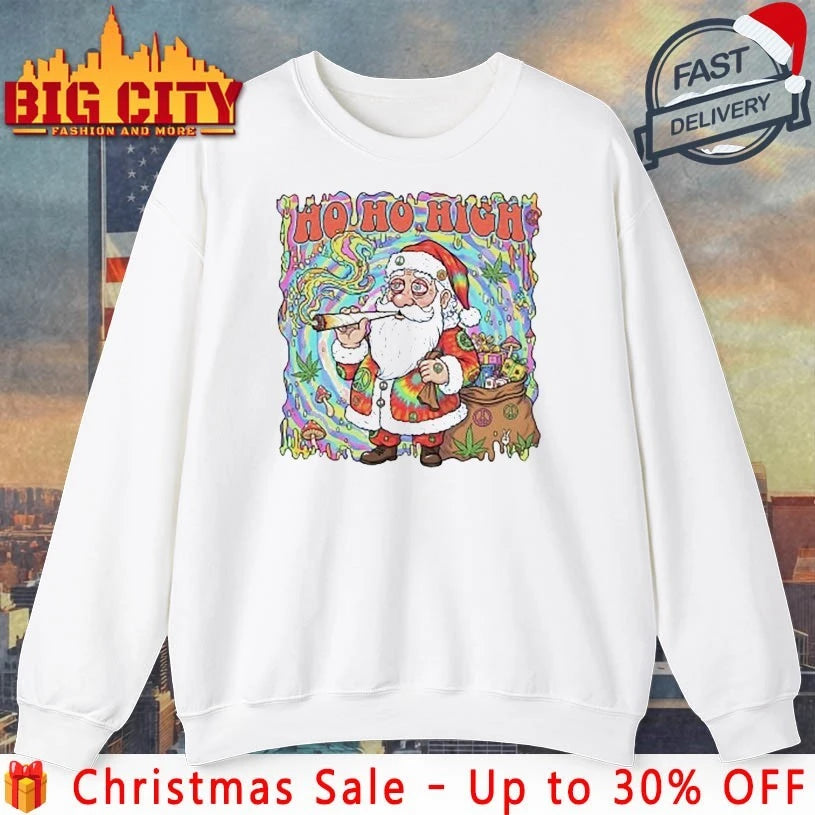 Santa Cannabis Ho ho High christmas shirt