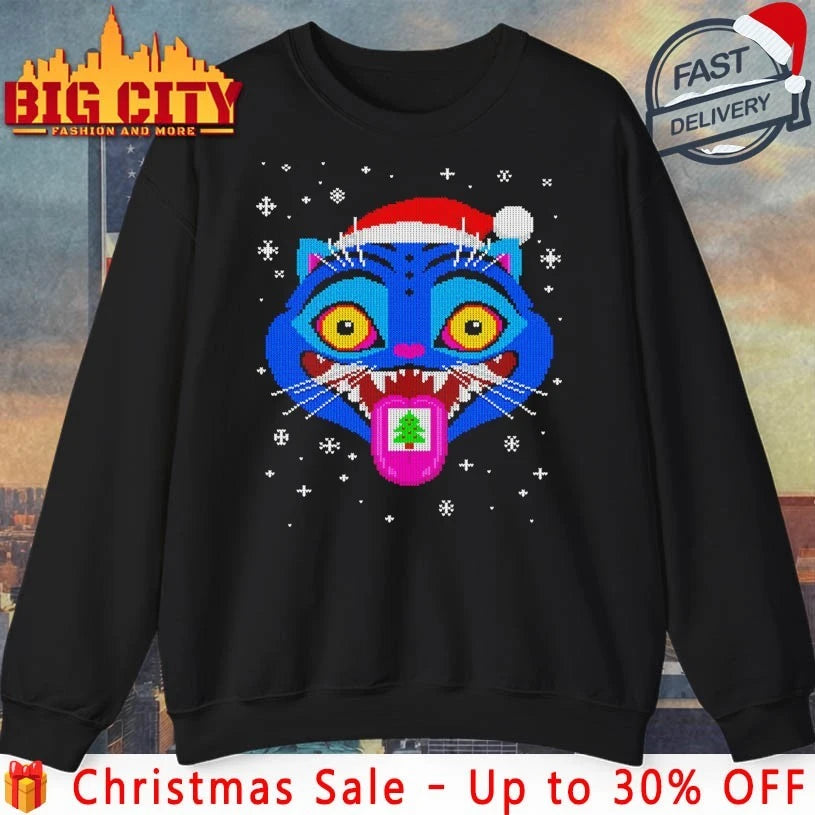Santa Cat A Derpy ugly Christmas shirt