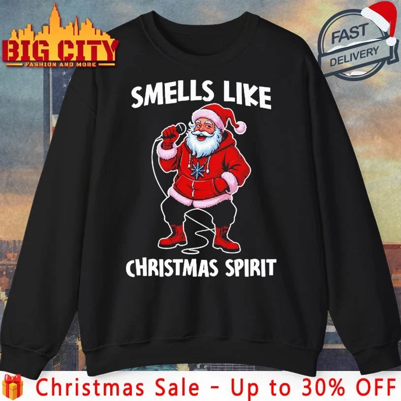 Santa Claus Smells Like Christmas Spirit christmas 2025 shirt