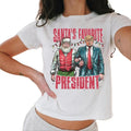Santa'S Favorite President Baby Tee, Humorous Trump Christmas Baby Tee Design Clipart Illustration Hoodie, Sweatshirt