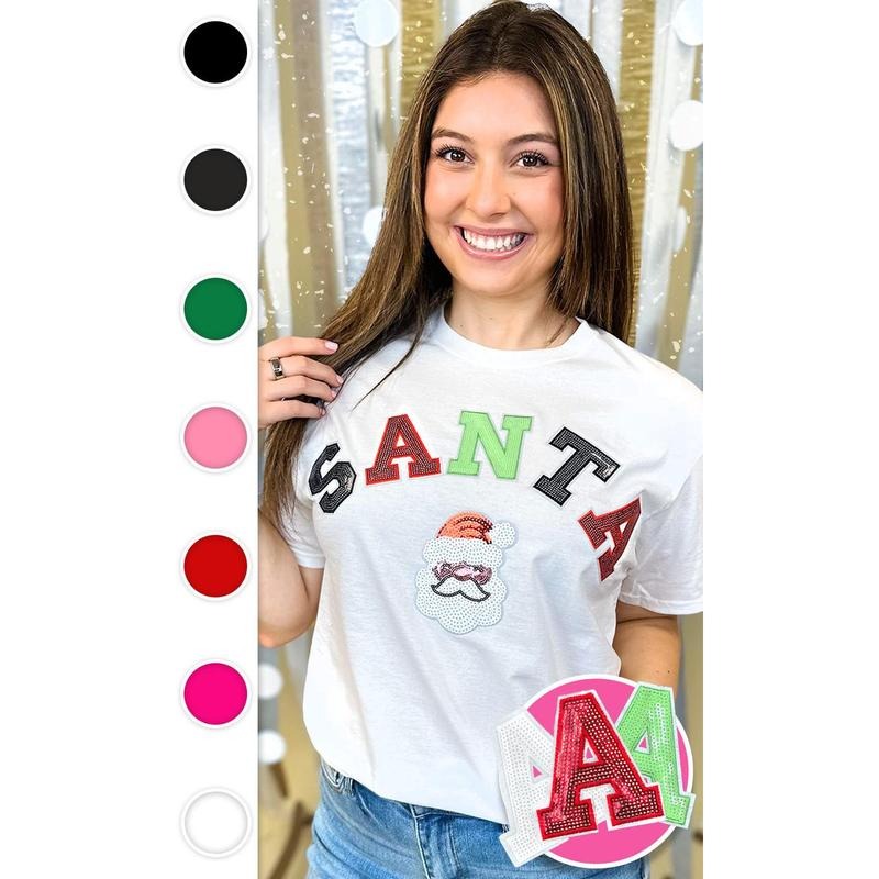 Santa Sequin Graphic T-Shirt Hoodie, Sweatshirt | CiraTrend.com
